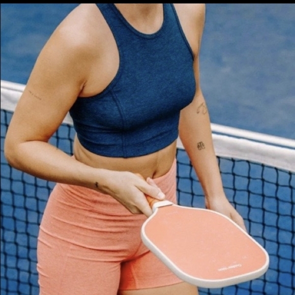 OUTDOOR VOICES sz.M Athena Space Blue Crop Cropped Tank Top Sports Bra Athletic - Picture 1 of 9